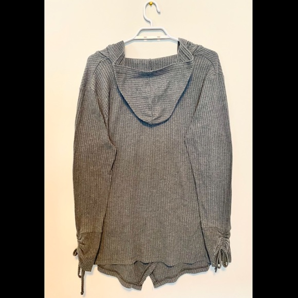 Kismet long sleeve hooded cardigan with pockets, size XL, colour Grey - Picture 2 of 6